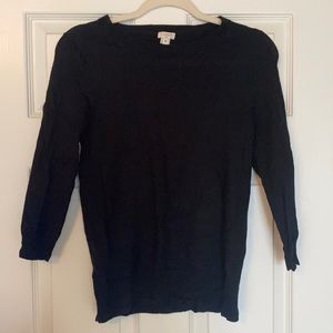 Simple black sweater with 3/4 sleeves